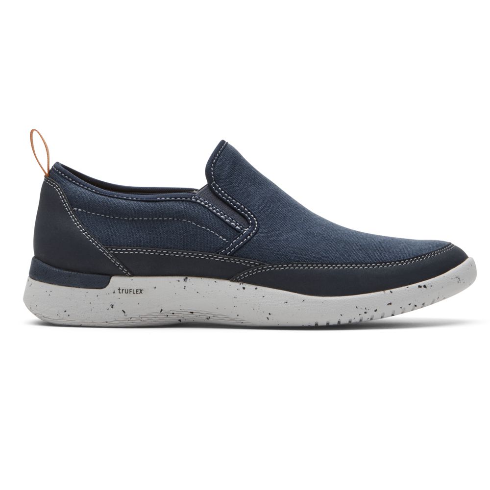 Sneakers Barbati Rockport Truflex Fly Mudguard Slip-On Albastri - Romania 7938-CBANZ